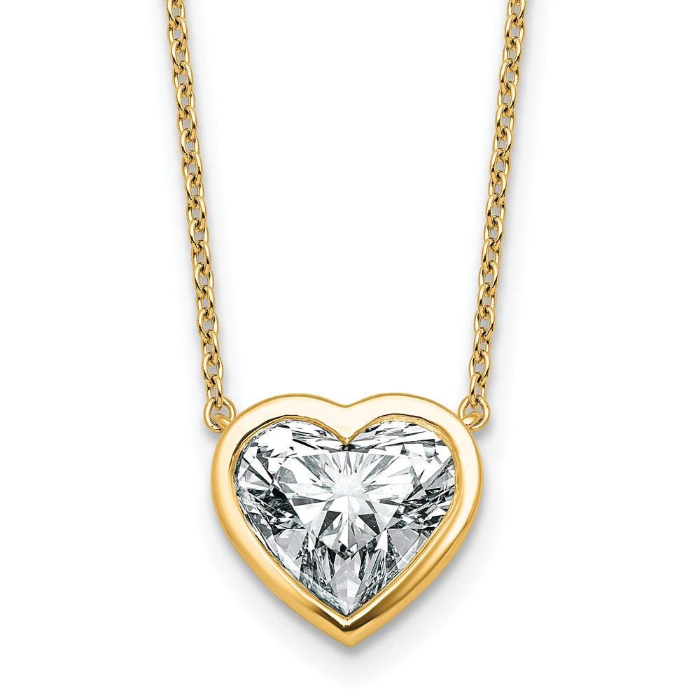 14k 3ct Heart Bezel Pendant Mounting