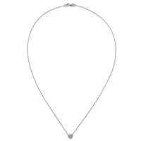 14kw Lab Grown Diamond VS+F+  Heart Bezel Pendant Necklace