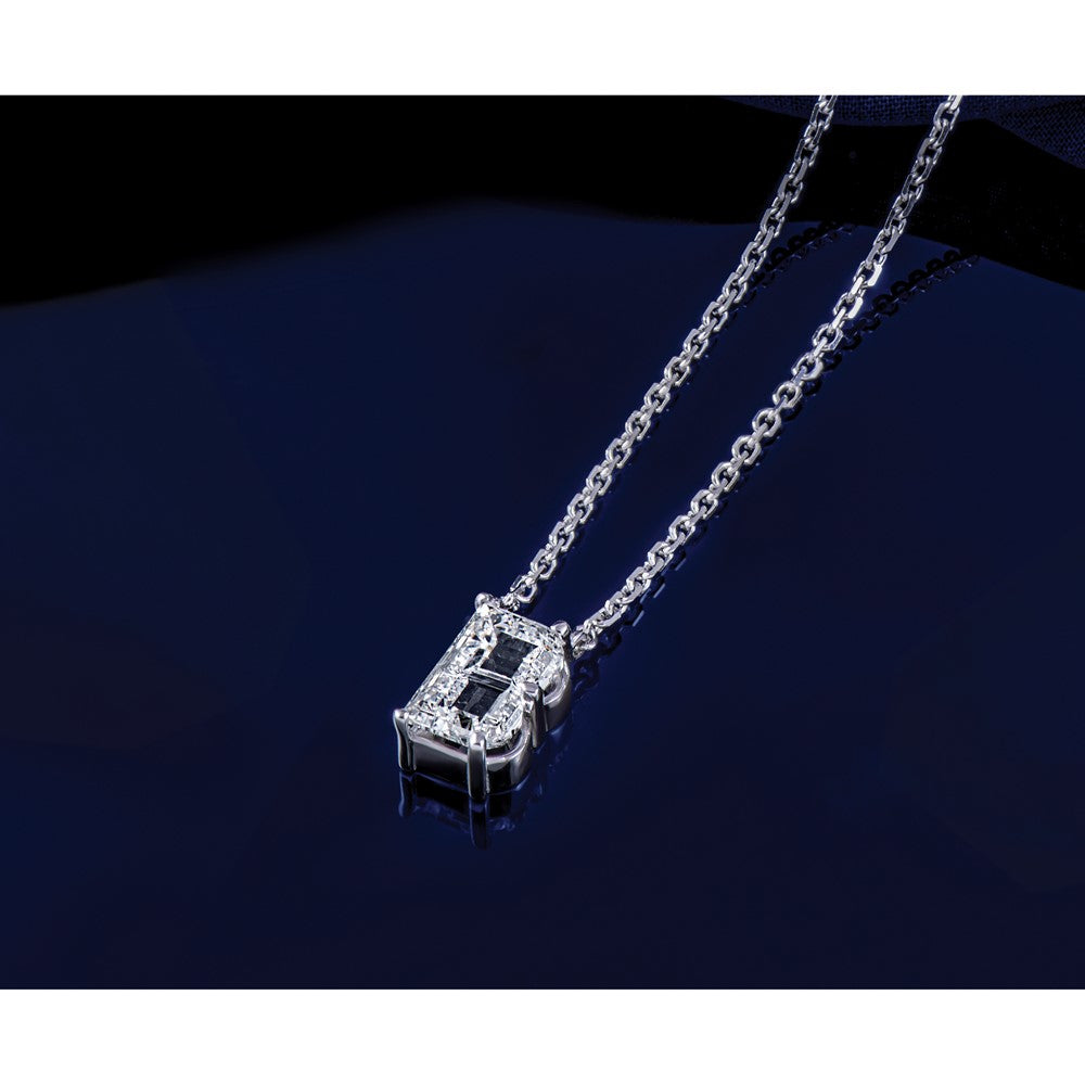 14kw 2ct Lab Grown Dia VS+ F+ Comp Letter B 18in Initial Necklace