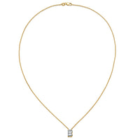 14k 2ct Lab Grown Dia VS+ F+ Comp Letter B 18in Initial Necklace