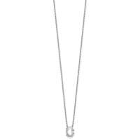 14kw 1 3/4ct Lab Grown Dia VS+ F+ Comp Letter C 18in Initial Necklace