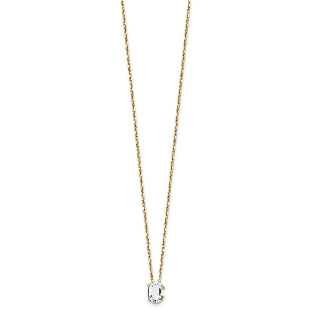14k 1 3/4ct Lab Grown Dia VS+ F+ Comp Letter C 18in Initial Necklace
