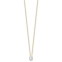 14k 1 3/4ct Lab Grown Dia VS+ F+ Comp Letter C 18in Initial Necklace