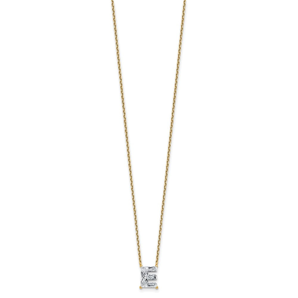 14k 1 7/8ct Lab Grown Dia VS+ F+ Comp Letter C 18in Initial Necklace