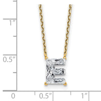14k 1 7/8ct Lab Grown Dia VS+ F+ Comp Letter C 18in Initial Necklace