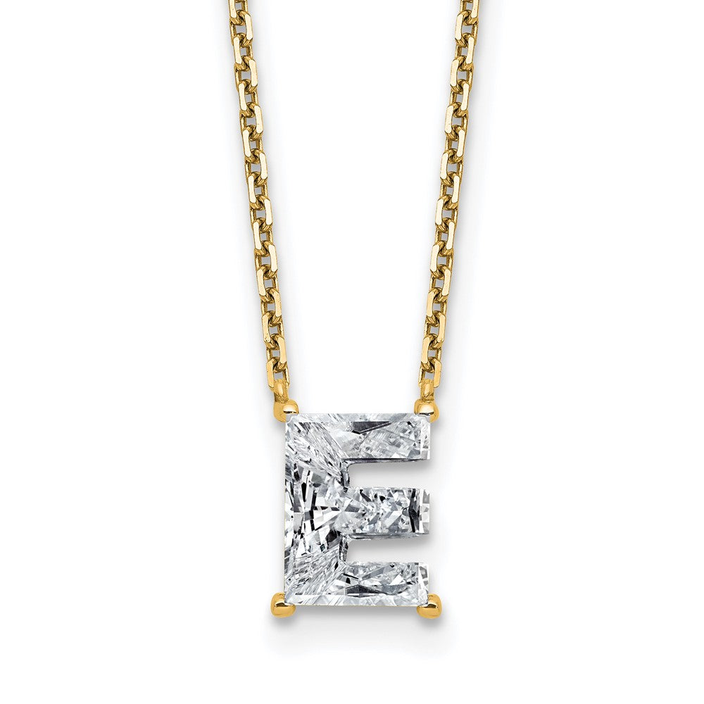 14k 1 7/8ct Lab Grown Dia VS+ F+ Comp Letter C 18in Initial Necklace
