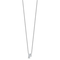 14kw 1 1/2ct Lab Grown Dia VS+ F+ Comp Letter F 18in Initial Necklace