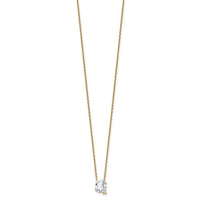 14k 2 1/4ct Lab Grown Dia VS+ F+ Comp Letter G 18in Initial Necklace