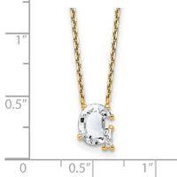 14k 2 1/4ct Lab Grown Dia VS+ F+ Comp Letter G 18in Initial Necklace