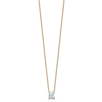 14k 2ct Lab Grown Dia VS+ F+ Comp Letter K 18in Initial Necklace