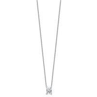 14kw 1 7/8ct Lab Grown Dia VS+ F+ Comp Letter N 18in Initial Necklace