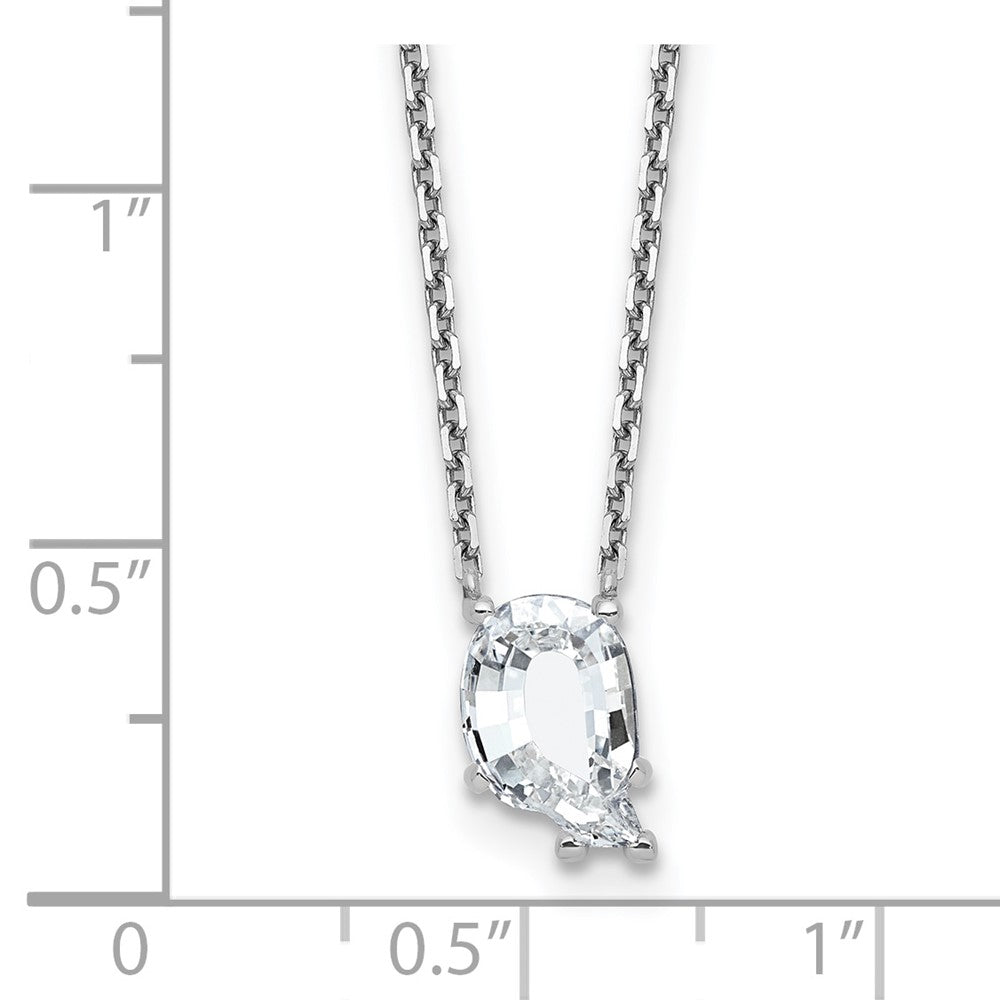 14kw 2 1/4ct Lab Grown Diamond VS+ F+ Comp Letter Q 18in Initial Necklace