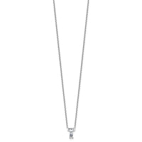 14kw 1 5/8ct Lab Grown Diamond VS+ F+ Comp Letter T 18in Initial Necklace