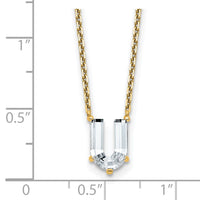 14k 2 1/3ct Lab Grown Diamond VS+ F+ Comp Letter U 18in Initial Necklace
