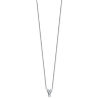 14kw 1 3/4ct Lab Grown Diamond VS+ F+ Comp Letter Y 18in Initial Necklace