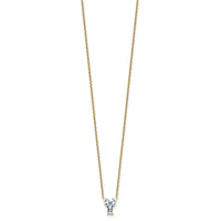 14k 1 3/4ct Lab Grown Diamond VS+ F+ Comp Letter Y 18in Initial Necklace