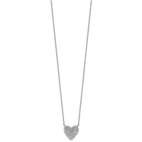 14kw 1/2 ctw Lab Grown Diamond VS+ F+ Heart Cluster Necklace