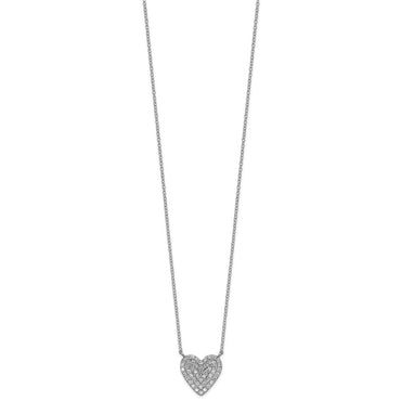 14kw 1/2 ctw Lab Grown Diamond VS+ F+ Heart Cluster Necklace
