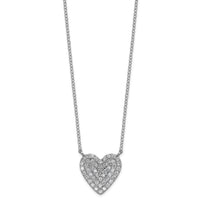 14kw 1/2 ctw Lab Grown Diamond VS+ F+ Heart Cluster Necklace
