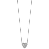 14kw 3/4 ctw Lab Grown Diamond VS+ F+ Heart Cluster Necklace