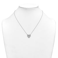 14kw 3/4 ctw Lab Grown Diamond VS+ F+ Heart Cluster Necklace