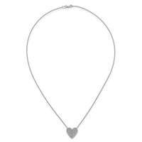 14kw 3/4 ctw Lab Grown Diamond VS+ F+ Heart Cluster Necklace