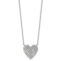 14kw 3/4 ctw Lab Grown Diamond VS+ F+ Heart Cluster Necklace