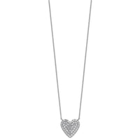 14kw 1 ctw Lab Grown Diamond VS+ F+ Heart Cluster Necklace