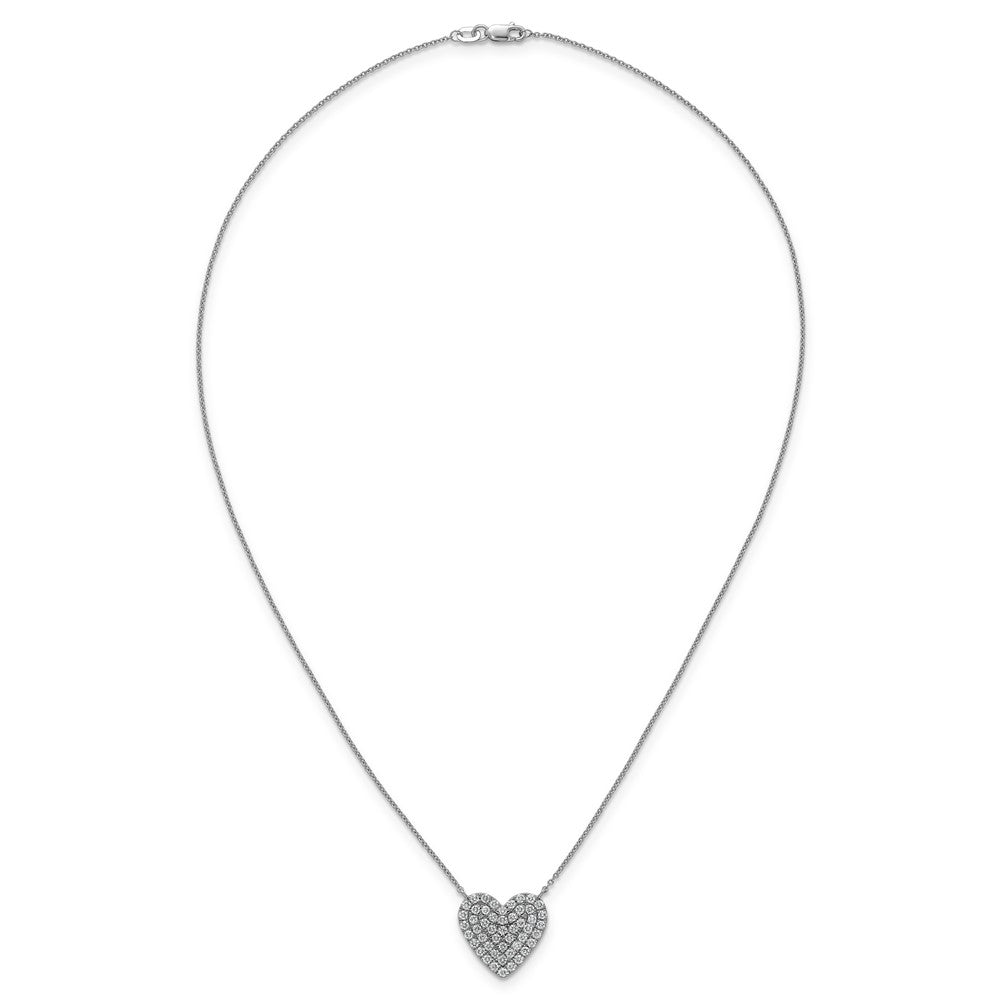 14kw 1 ctw Lab Grown Diamond VS+ F+ Heart Cluster Necklace