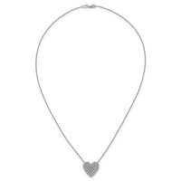 14kw 1 ctw Lab Grown Diamond VS+ F+ Heart Cluster Necklace