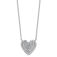 14kw 1 ctw Lab Grown Diamond VS+ F+ Heart Cluster Necklace
