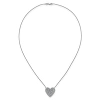 14kw 1 1/2 ctw Lab Grown Diamond VS+ F+ Heart Cluster Necklace