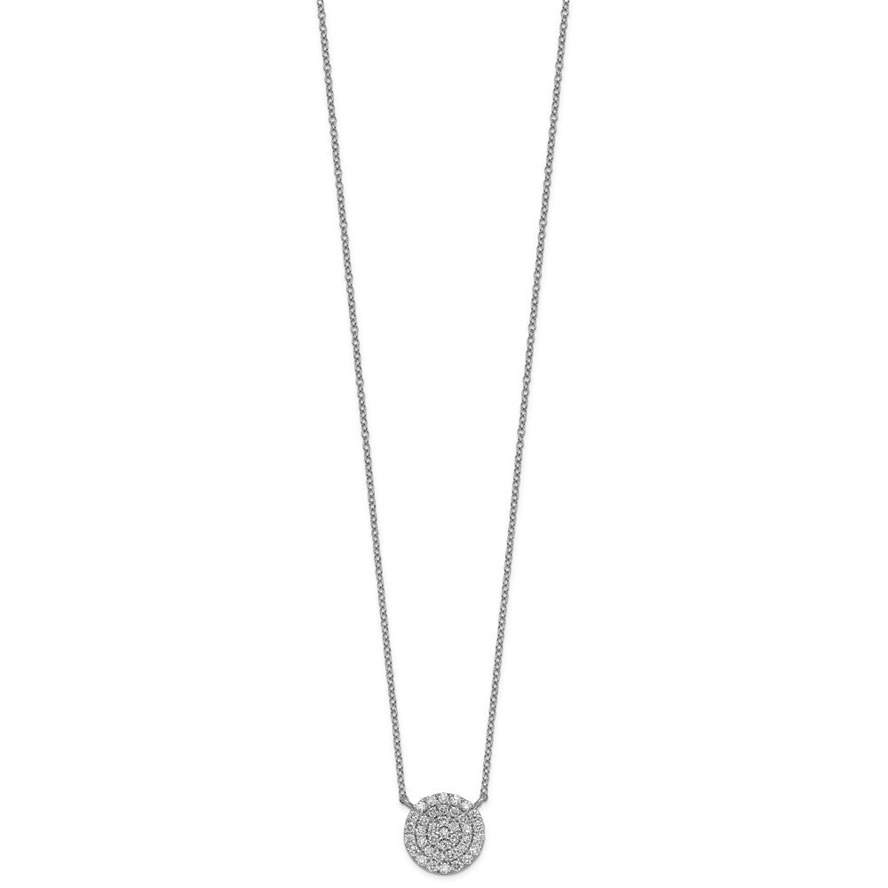 14kw 1/2 ctw Lab Grown Diamond VS+ F+ Round Cluster Necklace