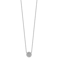 14kw 1/2 ctw Lab Grown Diamond VS+ F+ Round Cluster Necklace