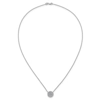 14kw 1/2 ctw Lab Grown Diamond VS+ F+ Round Cluster Necklace