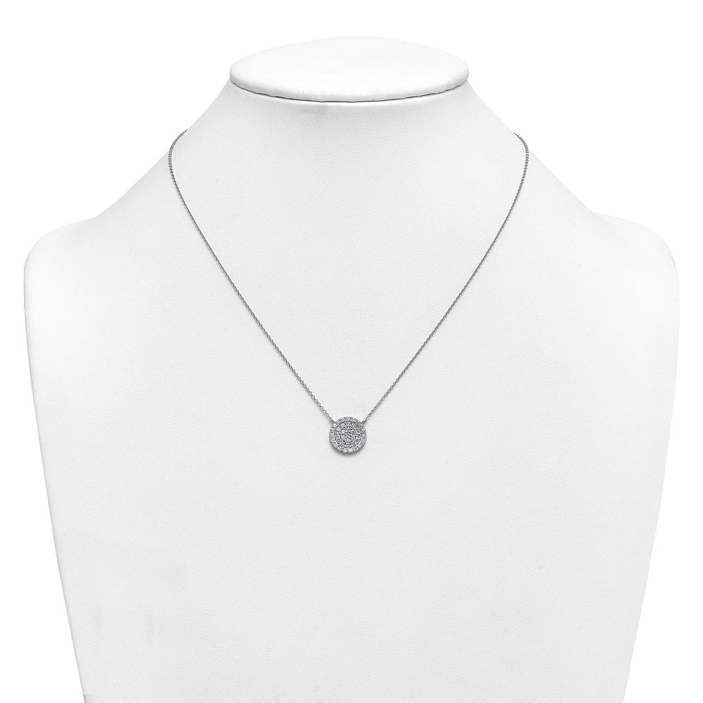 14kw 3/4 ctw Lab Grown Diamond VS+ F+ Heart Cluster Necklace