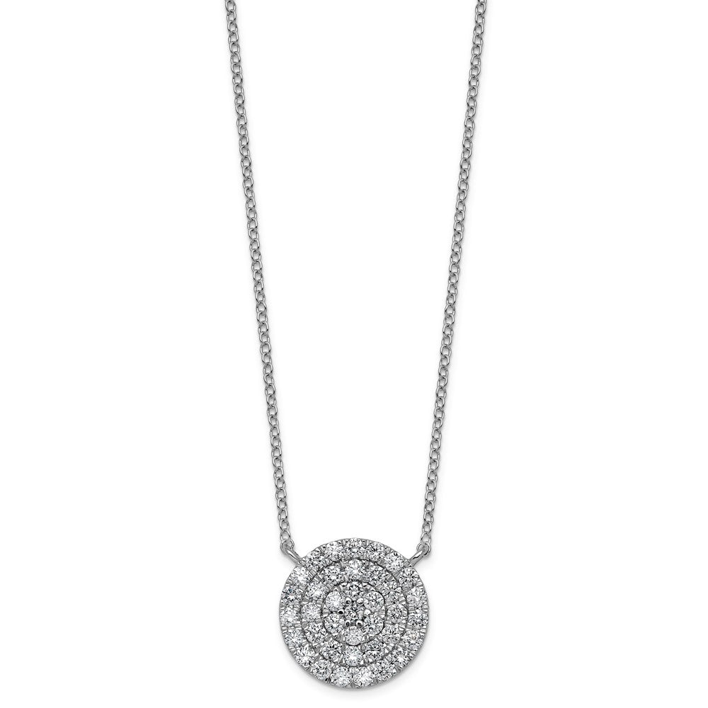 14kw 3/4 ctw Lab Grown Diamond VS+ F+ Heart Cluster Necklace