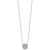 14kw 1 ctw Lab Grown Diamond VS+ F+ Round Cluster Necklace