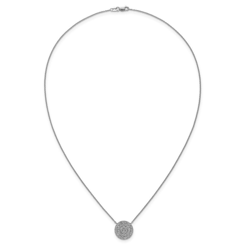 14kw 1 ctw Lab Grown Diamond VS+ F+ Round Cluster Necklace