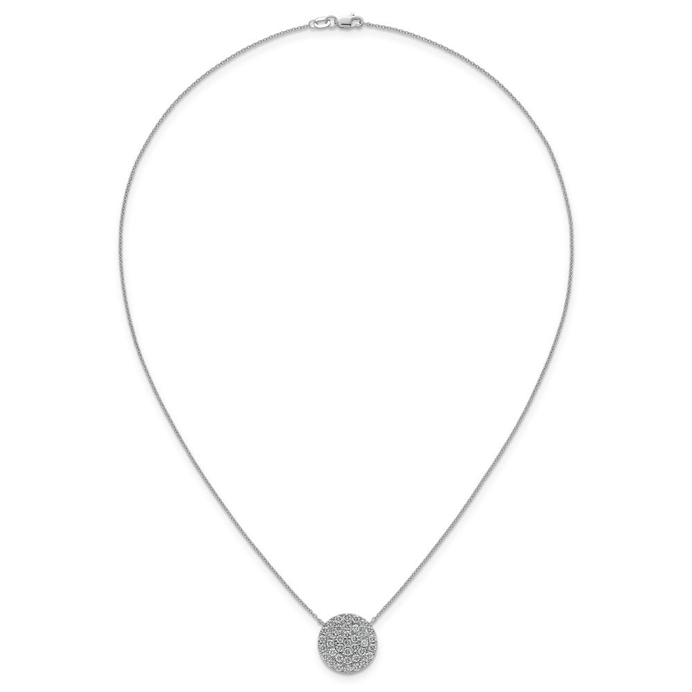 14kw 1 1/2 ctw Lab Grown Diamond VS+ F+ Circle Cluster Necklace