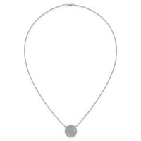 14kw 1 1/2 ctw Lab Grown Diamond VS+ F+ Circle Cluster Necklace