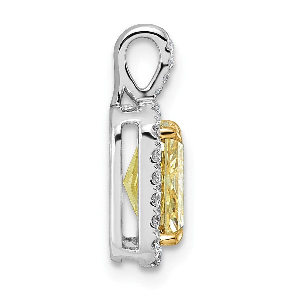 Emma Grace 14ktt 2 1/4ct LabGrown Dia Cert Vivid Yellow & VS+ F+ Comp Penda
