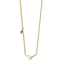 14ky Lab Grown Dia VS+ F+ Fashion Loop & Gem Comp Charm Necklace