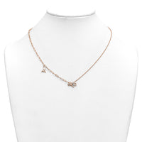 14kr Lab Grown Dia VS+ F+ Clover & Hummingbird Complete Necklace