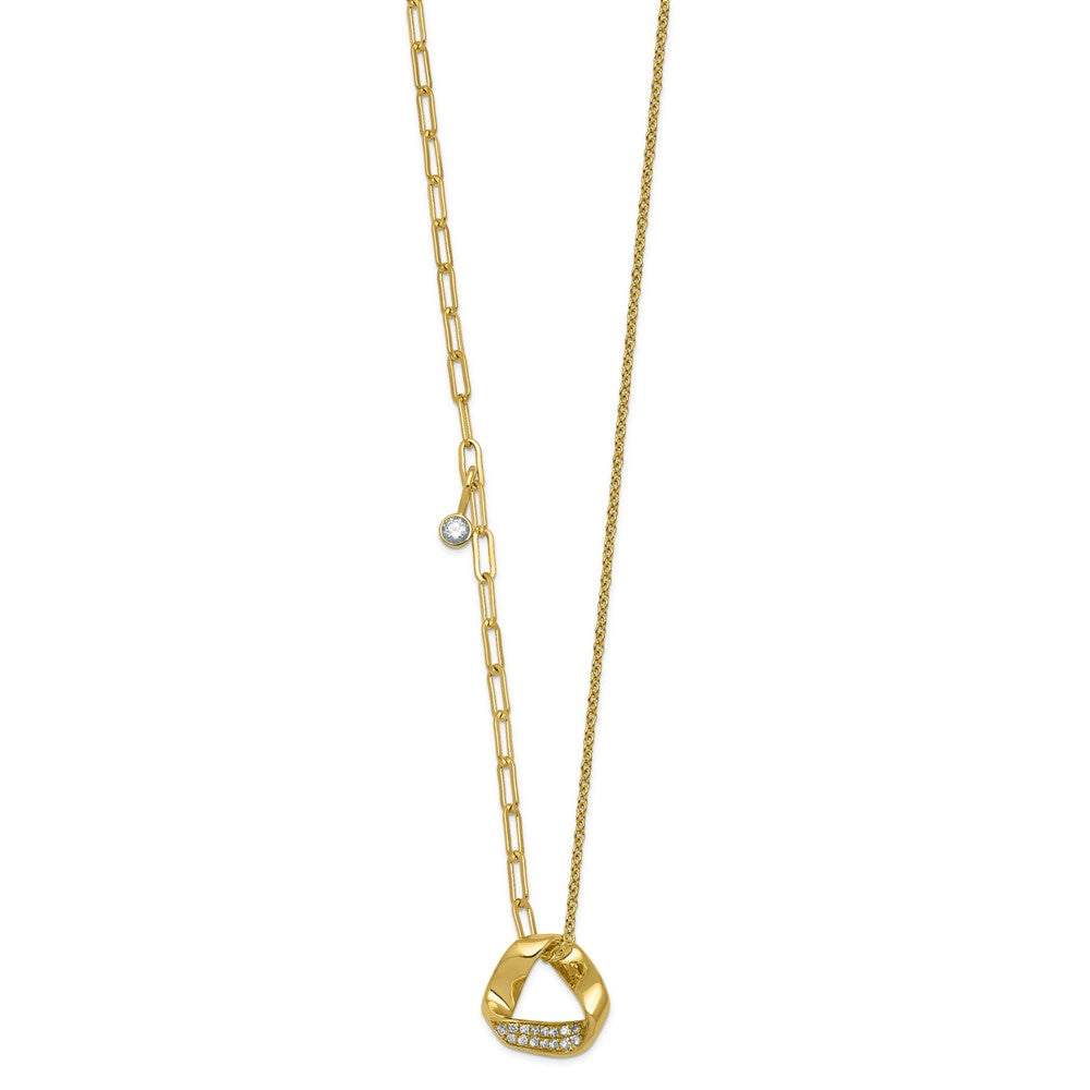 14ky Lab Grown Dia VS+ F+ Fashion Complete Slide Necklace
