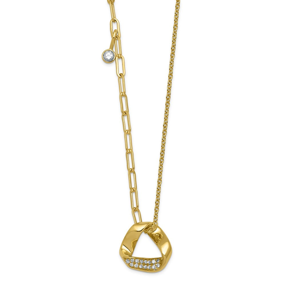 14ky Lab Grown Dia VS+ F+ Fashion Complete Slide Necklace
