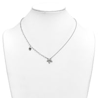 14kw Lab Grown Dia VS+ F+ Flower & Heart Comp Necklace