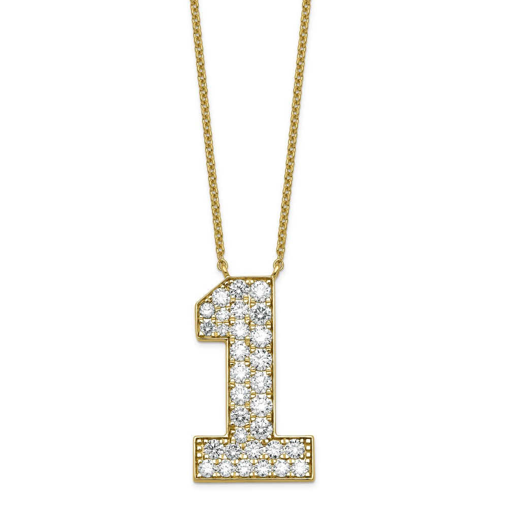14k Lab Grown Diamond VS+ F+ Complete Number 1 Necklace
