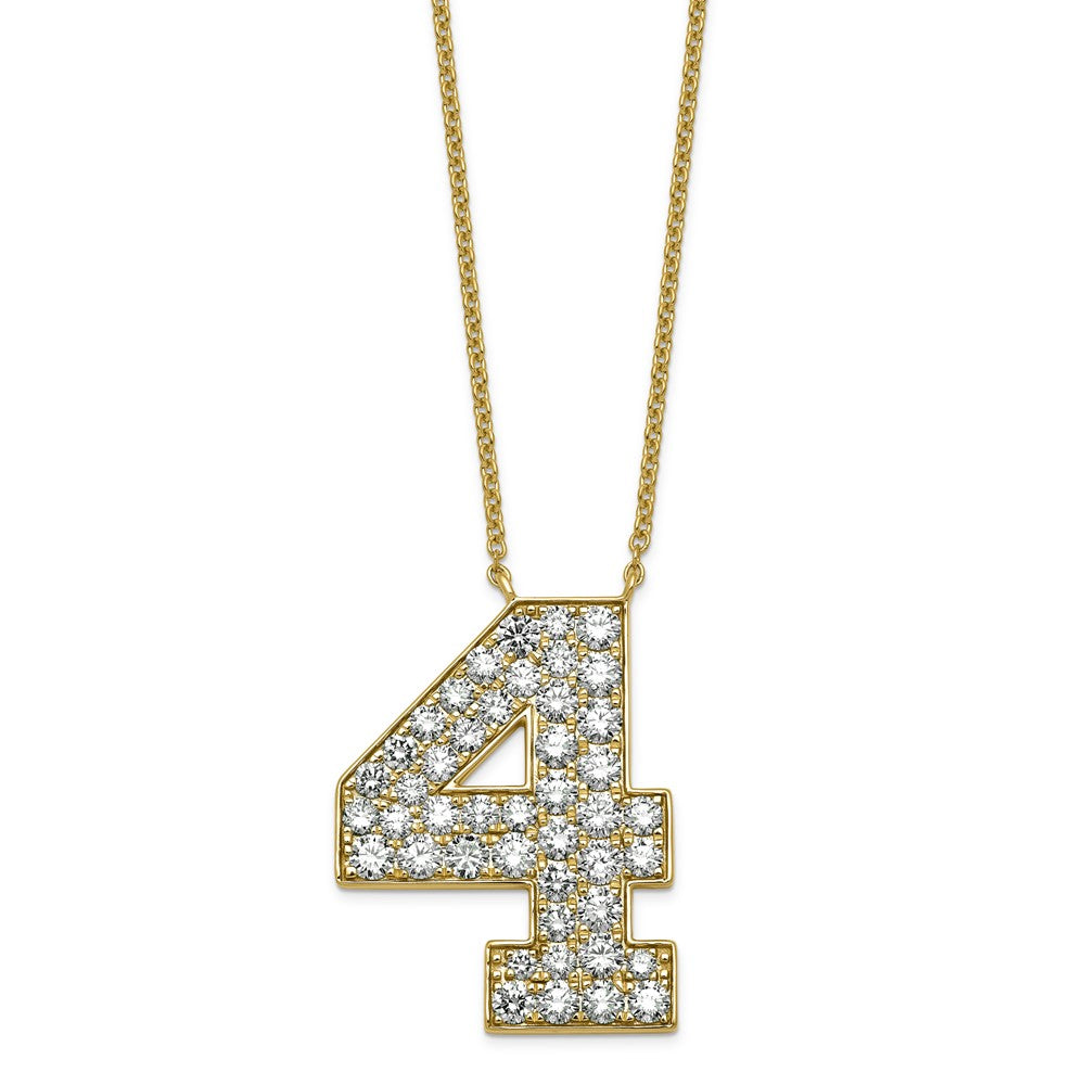 14k Lab Grown Diamond VS+ F+ Complete Number 4 Necklace