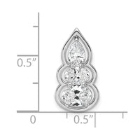 14kw Lab Grown Diamond VS+ F+ 3-stone Fashion Pendant
